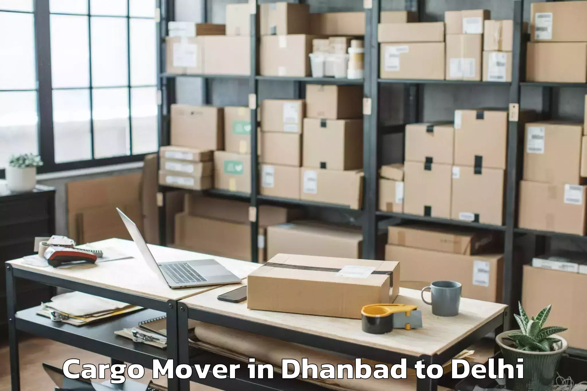 Professional Dhanbad to Delhi Technological University Cargo Mover